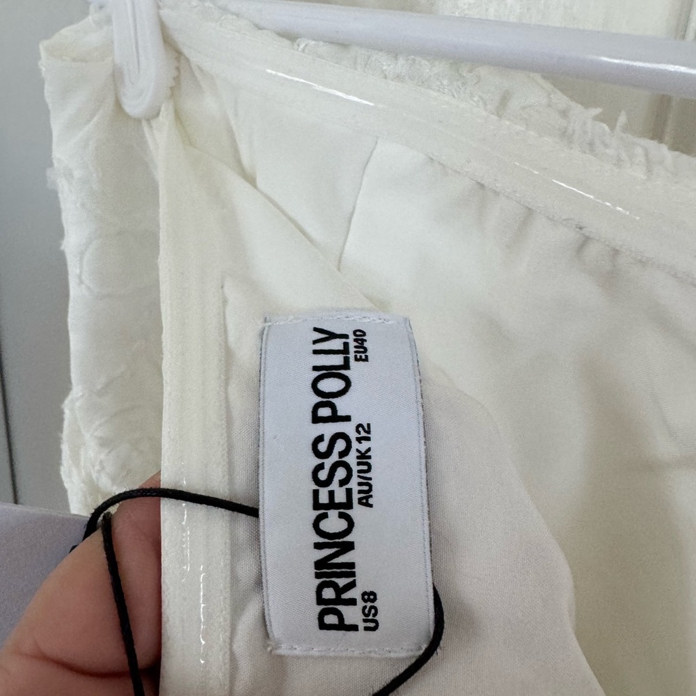 NWT Princes‎ Polly Seasons of Love strapless white mini dress size US 8 - Picture 8 of 11